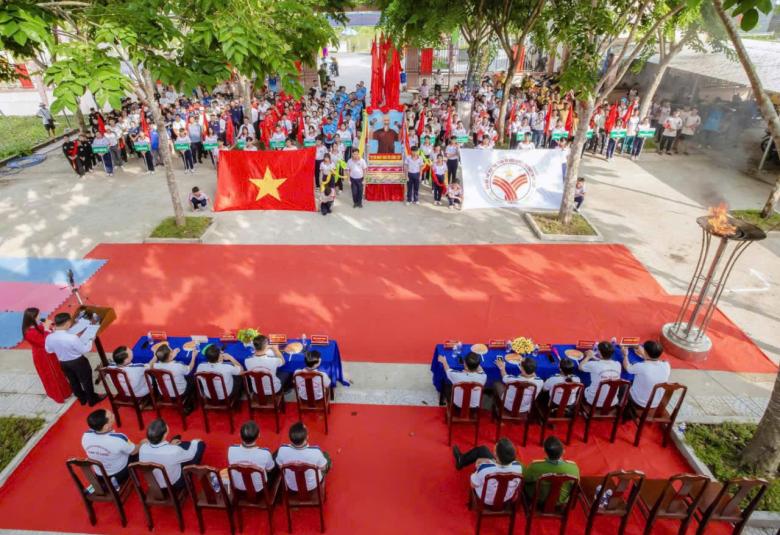 Quang cảnh tại lễ khai mạc Đại hội Thể dục, thể thao xã Hòa Hưng  lần thứ I năm 2026.