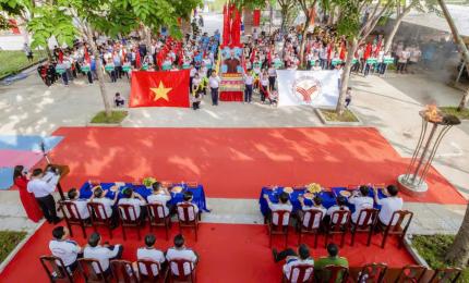 Quang cảnh tại lễ khai mạc Đại hội Thể dục, thể thao xã Hòa Hưng  lần thứ I năm 2026.
